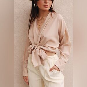 Lucy Paris Tie-Front Blouse